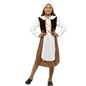 Girls Medieval Tudor Girl Costume 