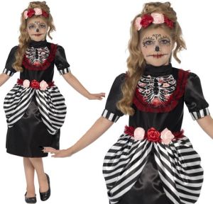 Halloween Girls Sugar Skull Costume 