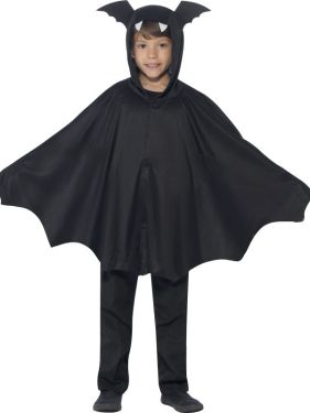 Childrens Hooded Fabric Bat Cape 