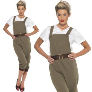 Ladies WW2 40s Land Girl Costume 
