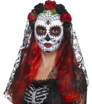 Halloween Day of the Dead Senorita Mask 