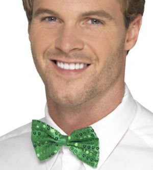 Green Sequin Bowtie