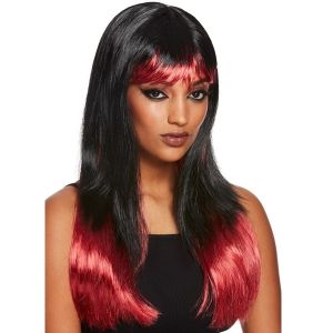 Ladies Bloodied Dip Dye Wig