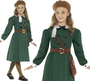 Childrens World War II Evacuee Girl Costume