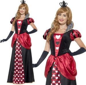 Ladies Royal Queen of Hearts Long Costume 