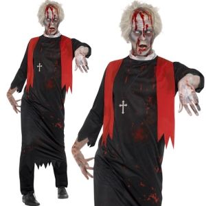 Mens Halloween Zombie High Priest Costume 