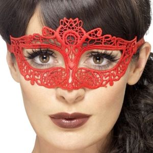 Red Filigree Mask