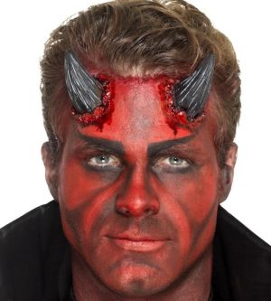 Black Latex Devil Horns Prosthetic