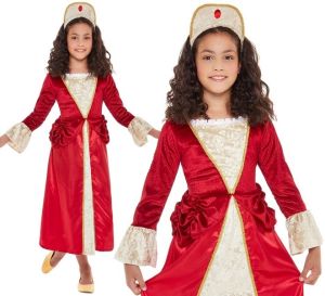 Childs Red Tudor Princess Costume