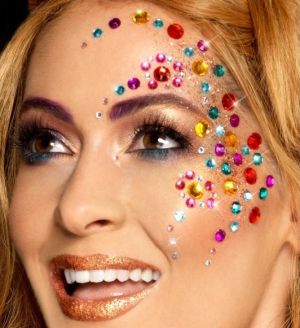 Rainbow Jewel Face Gems Make Up