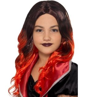 Childs Witch Wig - Red/Black