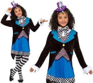 Childs Little Miss Hatter Fancy Dress Costume 