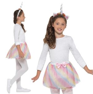 Childrens Unicorn Fancy Dress Tutu & Headband Set 