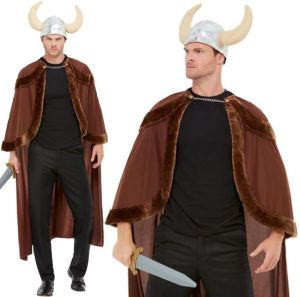 Adult viking cape and hat set