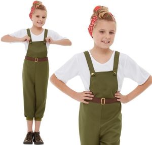 Childs Girls Little Land Girl Costume