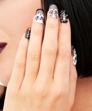 Halloween Day of the Dead False Nails