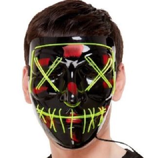 Black Light Up Face Mask