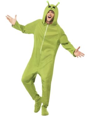 Alien One Piece Fancy Dress Costume 