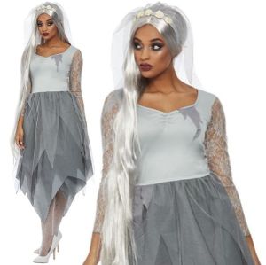 Grey Graveyard Bride Costume