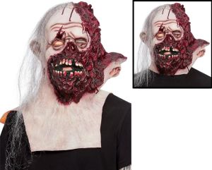 Halloween Mutilated Burnt Man Head & Neck Mask