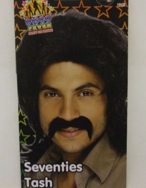 70's Fancy Dress Tash - Black