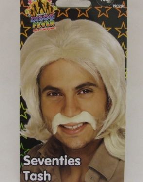 1970s Disco Fever Fancy Dress Moustache - Blonde