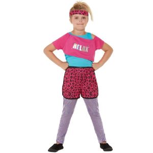 Girls 80s Relax Costume