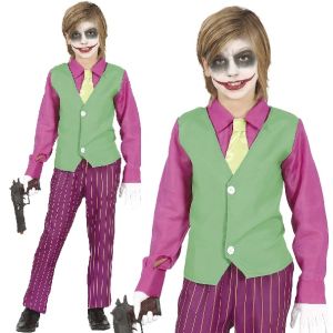 Childs Crazy Villain Joker type Costume