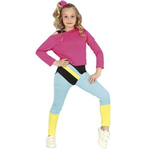 Childs Girls 80s Aerobics type Costume