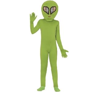 Childs Green Alien Fancy Dress Costume