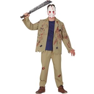 Adult Halloween Psycho Killer Costume & Mask