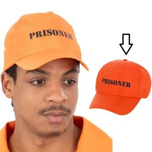 Adult Prisoner Fancy Dress Orange Cap