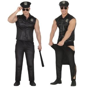 Mens American Cop Police Fancy Dress Costume