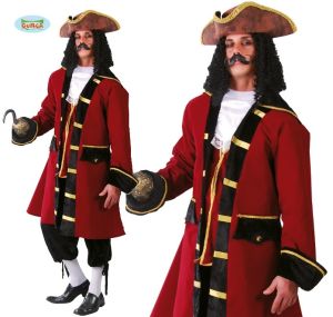 Mens Pirate Captain Fancy Dress Costume