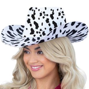 Texan Cowboy Fancy Dress Hat - Cowprint