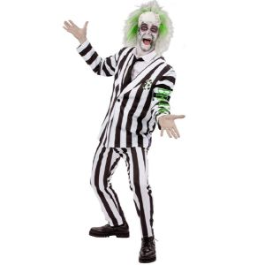 Adult Deluxe Beetlejuice Fancy Dress Costume 
