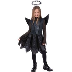 Childs Dark Angel Fancy Dress Costume, Halo & Wings