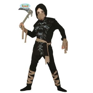 Childrens Ghost Ninja Fancy Dress Costume