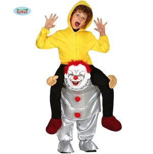 Childs Let Me Go Piggy Back Killer Clown Costume