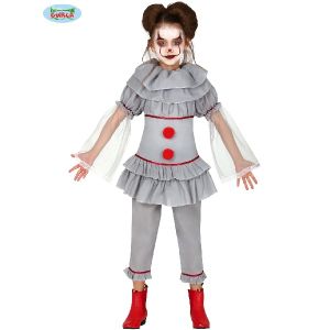 Girls Halloween Killer Clown Costume