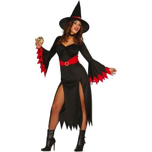 Ladies Halloween Red Witch Costume 