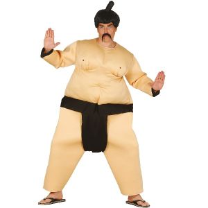 Adult Padded Sumo Fancy Dress Costume