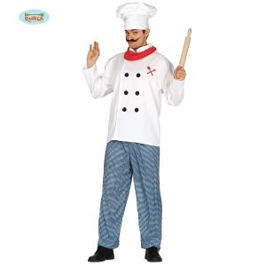 Mens Chef Cook Fancy Dress Costume