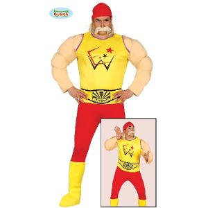 Mens Wrestler Fancy Dress Costume