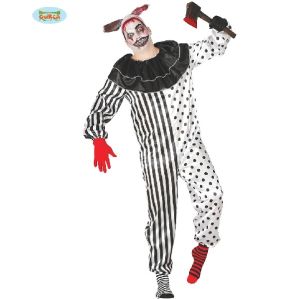 Mens Halloween Pierrot Clown Costume