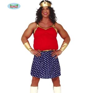 Mens Chubby Wonder Superhero Costume