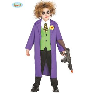 Kids Halloween Crazy Jester Villain Costume