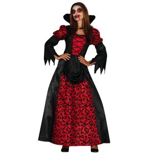 Ladies Gothic Vampiress Fancy Dress Costume