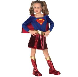 Childs Supergirl Fancy Dress Costume