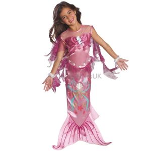 Childrens Pink Mermaid Fancy Dress Costume - S & M